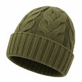 Bonnet taille unique en maille jaune moutarde à revers style côtelé