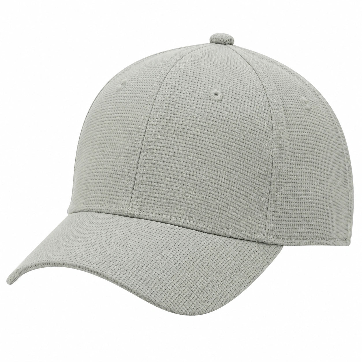 Casquette de baseball taille unique en tissu beige à visière courbée style décontracté