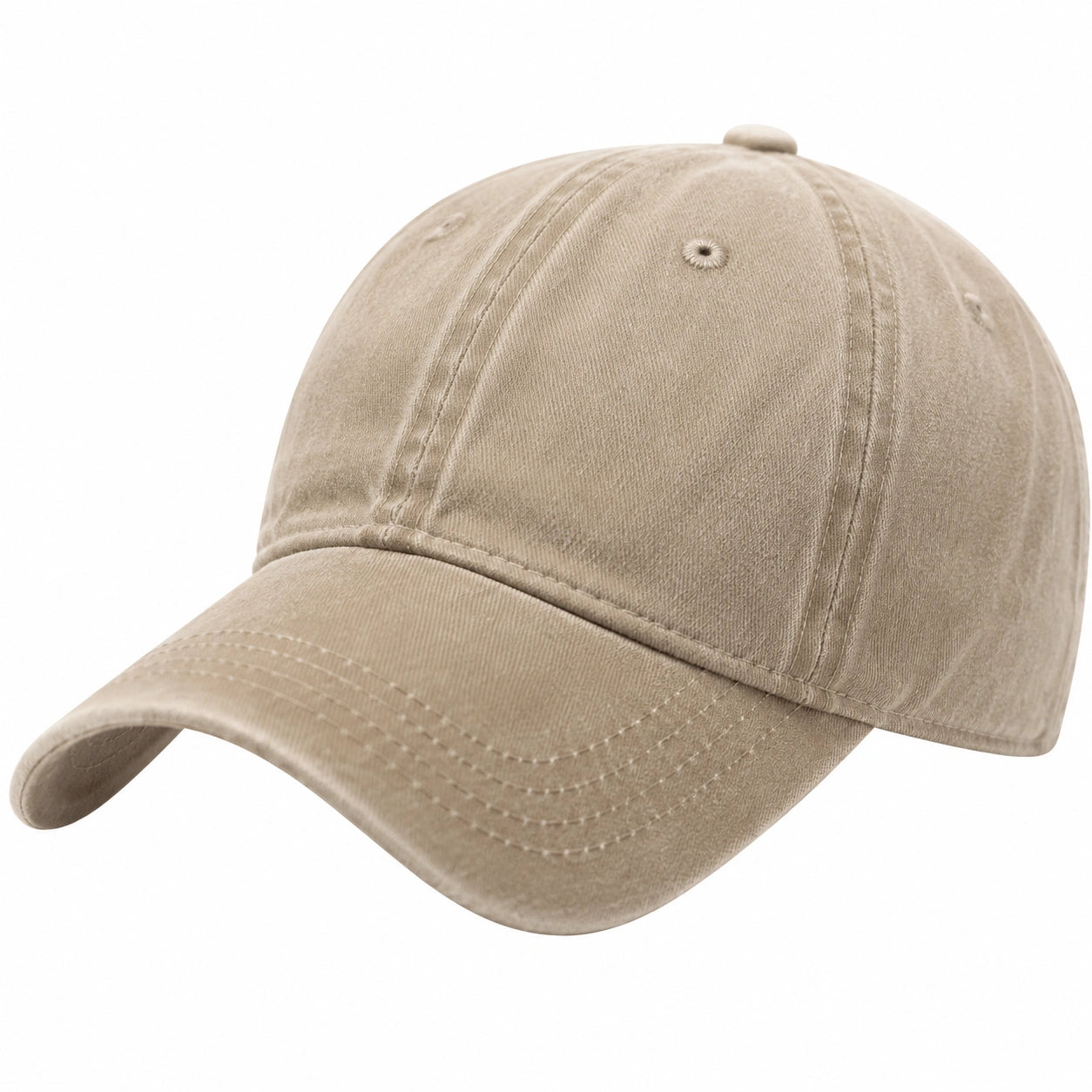 Casquette trucker taille unique kaki et beige en tissu avec panneau mesh respirant