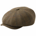 Casquette gavroche taille unique en velours côtelé marron style rétro