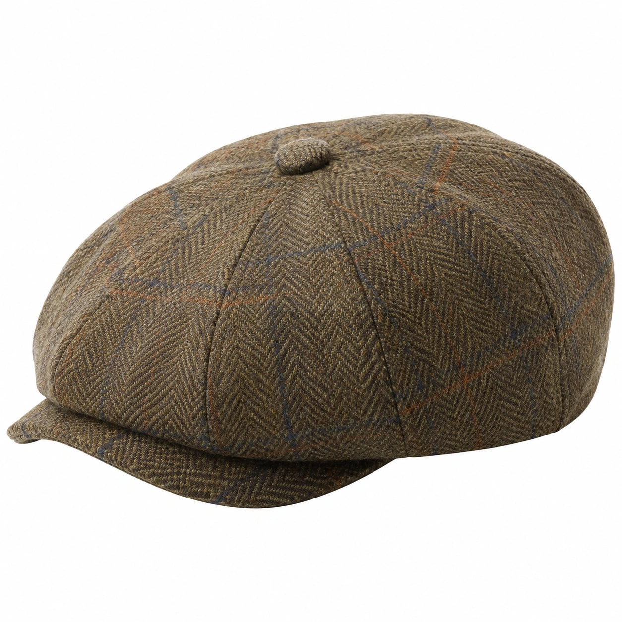 Casquette gavroche taille unique en velours côtelé marron style rétro