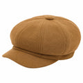 Casquette plate taille unique en tissu marron ajustable style classique