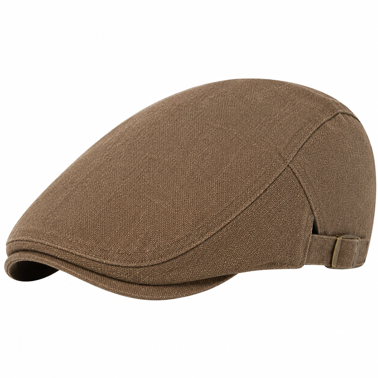 Casquette plate taille unique textile marron style classique
