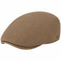 Casquette plate taille unique en tissu beige ajustable style classique