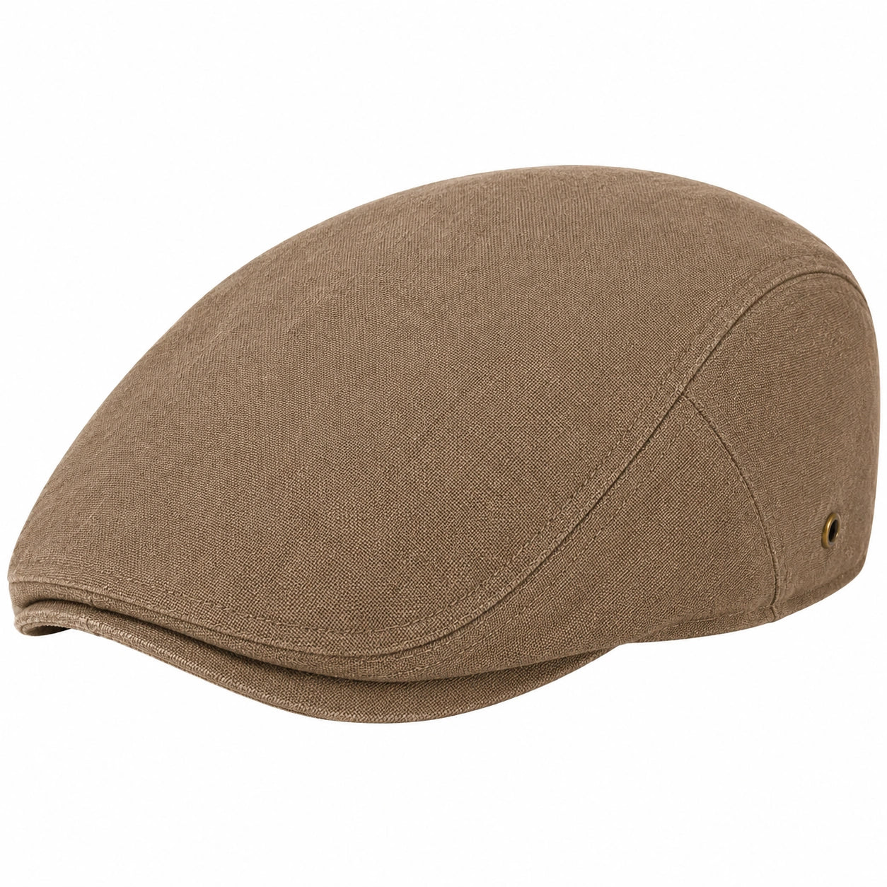 Casquette plate taille unique en tissu beige ajustable style classique