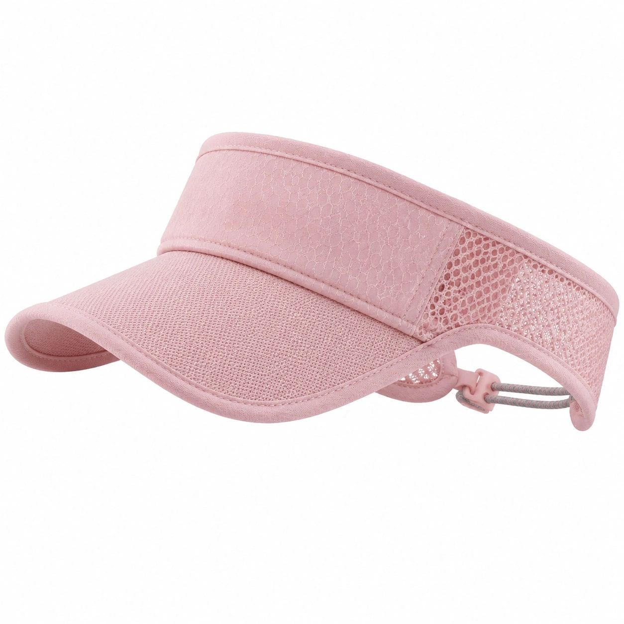 Visière de sport taille unique en textile violet avec maille respirante réglable