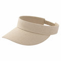 Visière taille unique en fibre tressée beige réglable pour protection solaire